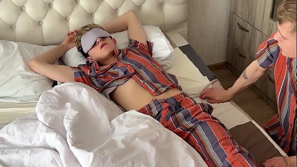 Image part 1 woke up a friend with a big dick blowjobs, sucks his big dick and then sat on him