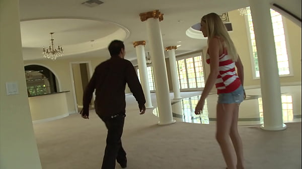 Image 18-year-old blonde cutie, Brynn Tyler, gets it on with her boyfriend, who eats out her...