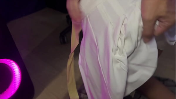 Image While the cuckold was playing a new game on the console, his unfaithful slut was fucked by guys at a party and cummed on