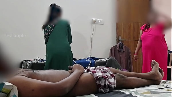 Image Dick flashing infront of two maids