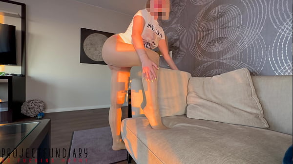 Image curvy girl in shiny nylons gets pantyhose destroyed - hot cum on ass, projectfundiary