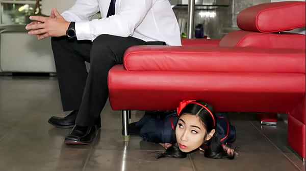 Image Chasing and Catching a Tiny Asian Doll for a Rough Ride