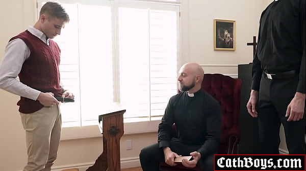 Image Flynn Fenix attention focused on the two priests Adam Snow and Eddie Patrick that would soon be using his sexy young body