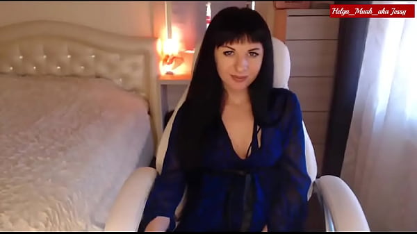 Image Helga Muah aka M'Lady in Blue Sexy Chair Tease Clit Caresses Ass Wigglin' 03-24-2020