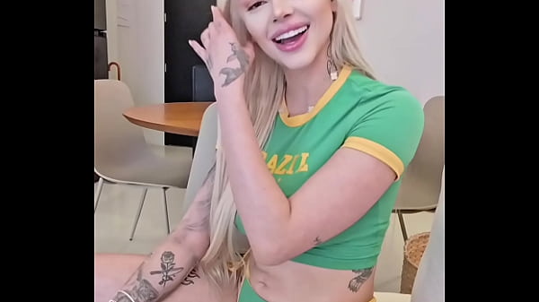 Image PETITE BLONDE LATINA WILD IN INTERVIEW - Busty Big Tits 18yo Teen Sloppy Deepthroat Cowgirl Squirt