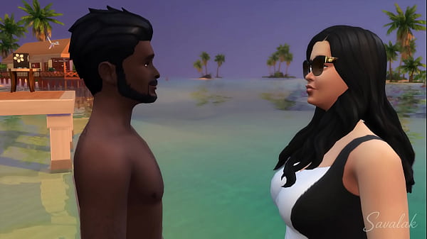 Image Young lover seduce a gorgeous woman on vacation ( Headset)