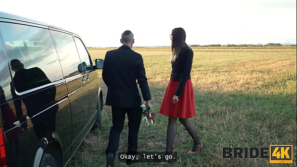 Image BRIDE4K. Sexy bride Una Fairy is naughty and cheating on her future husband in the field