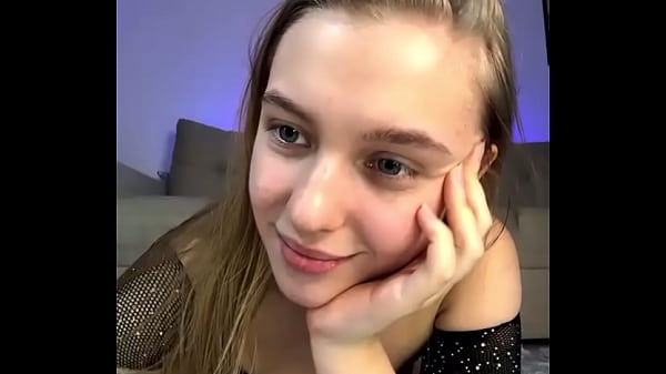 Image Amazing blond girl on webcam playing