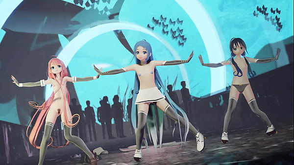 Image Samidare, Suzukaze, Kawakaze Nude Dance - Koshitantan MMD by DiAnon