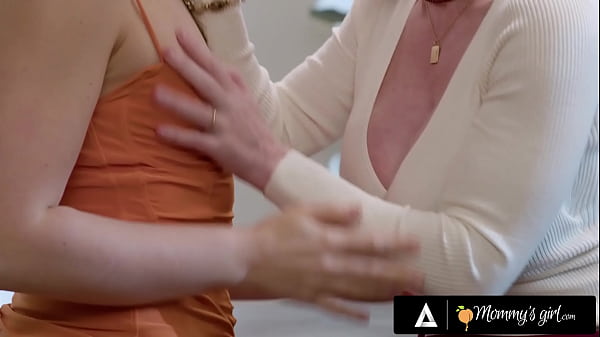 Image MOMMY'S GIRL - Horny Sophia Burns & Stepmom Dee Williams Secretly Masturbate Side By Side Unaware