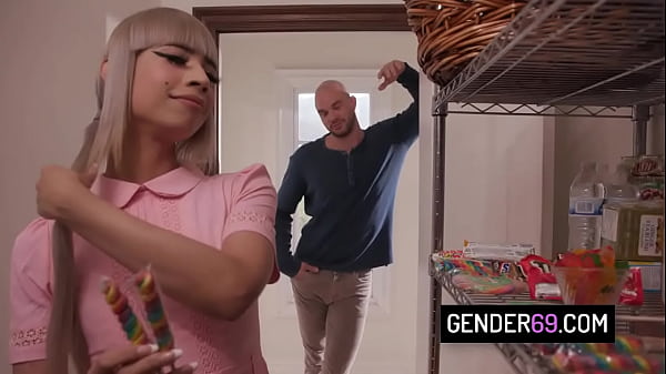 Image Blonde trans latina Itzel Saenz getting barebacked by her boss