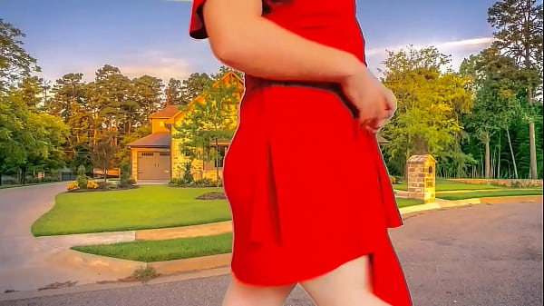 Image Sweet trans girl leaning against wall with coy smile