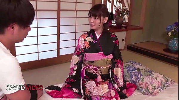 Image Sultry JAV babe in kimono fucked intensely then deeply creampie drenched