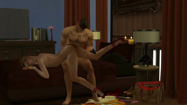 Image Hunky Sims 4 - Hot adult couple passionately fuck all night (with cum and squirt shot)
