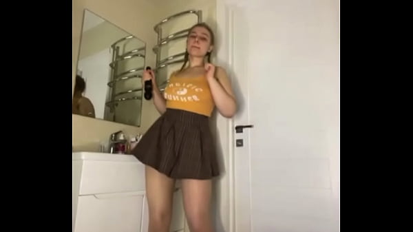 Image My stepsister fucking with big dildo in bathroom