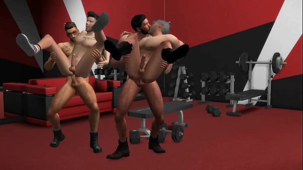 Image Hunky Sims 4 - Stage of Arousal (Gay Gym Orgy)