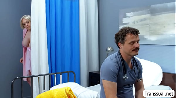 Image MILF Patient masturbates and fucked by TS and doctor