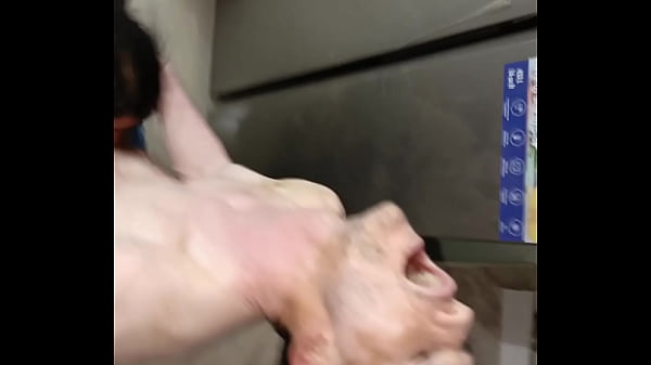 Image Perverted stepson fucks his own busty stepmother next to the refrigerator