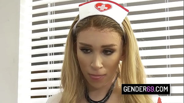 Image Busty shemale nurse Angelina Please fucks doctor