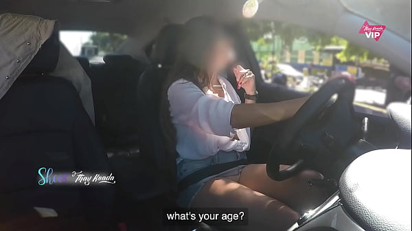 Image Hot wife without panties asking for directions and letting the stranger touch her