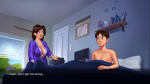 Image Summertime Saga - Milf Stepmom finally gives in to her desire for her stepson's huge cock