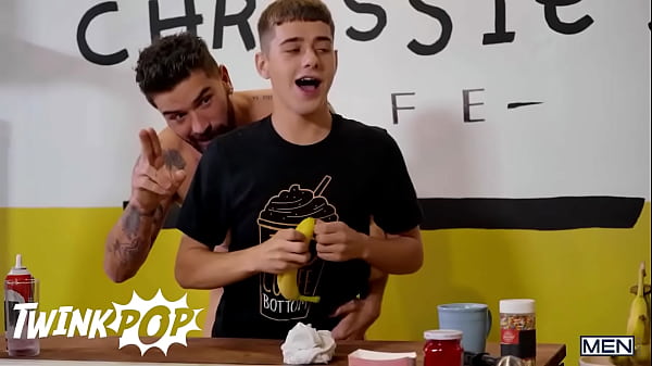 Image TWINKPOP - Twink Joey Mills Dresses Up Chris Damned's Cock With Whipping Cream And Sprinkles For A Tasty Snack