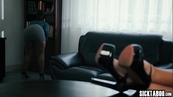 Image Powerful big tits businesswoman fucks hot black MILF lesbian with big tits