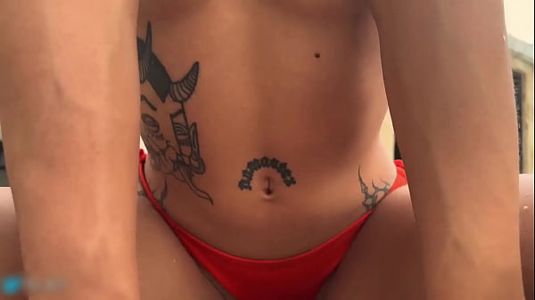 Image My friend fucks me in a public jacuzzi! He likes my tight vagina
