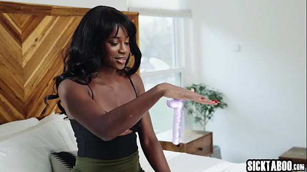 Image Horny black MILF fucked herself before hardcore sex with big black cock guy