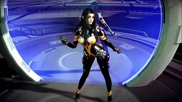 Image Sexy asian Tachy in tight crotchless bodysuit dancing alone on spaceship