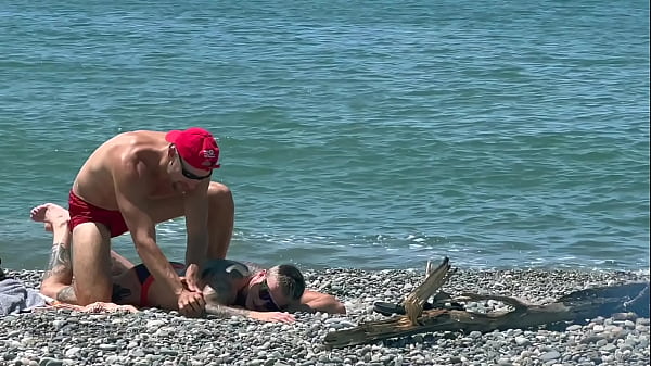 Image Great fucking after swimming. Kit Belove cums twice in Falcon Al ass right on the beach