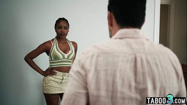 Image Ebony stepdaughter Destiny Mira gives her perv stepfather what he wants