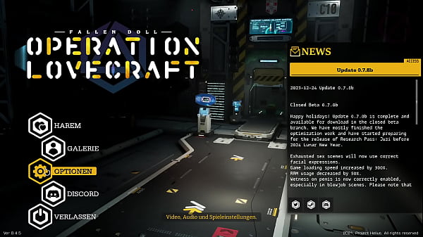Image Gameplay | EA (Ver0.4.5) | Operation Lovecraft: Fallen Doll #1 Ein kleiner Blick in die Galerie
