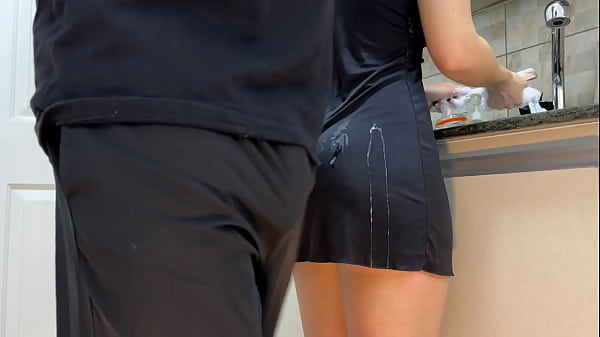 Image Cumming on my Maid's Dress while she was Washing Dishes (FREE USE)
