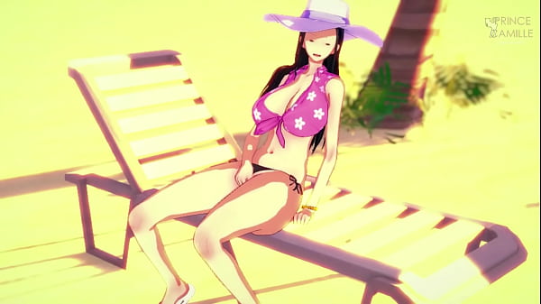 Image Nico Robin loves to be a nudist slut and touch her juicy pussy on a deserted island - One Piece