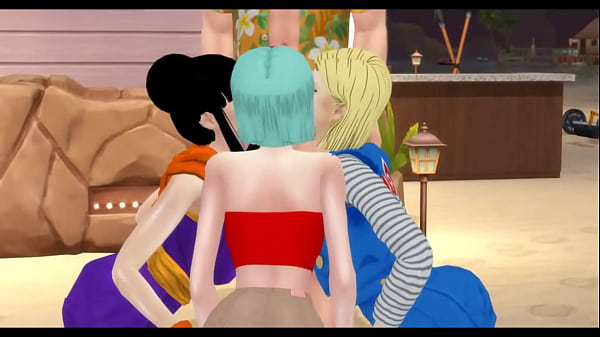 Image Bulma and Chi Chi and Android 18 hentai threesome