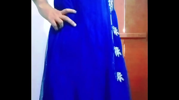 Image Indian Gay Bottom Crossdresser Gaurisissy real xxx in blue Lehanga