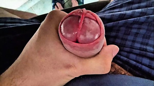 Image Rare Cock Head Slit Edging with Precum