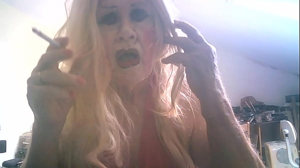 Image Disgusting aging femboy, Sarah smokes and poses like a whore, she needs  humiliating, wants your cum and piss running her slu fac