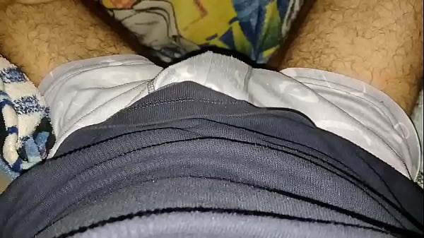 Image Amateur home jerk off under the sheets in boxers until I cum