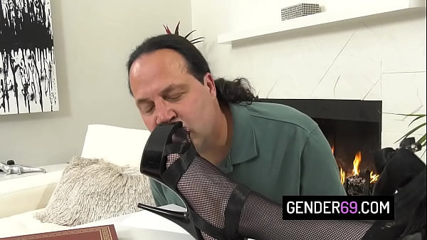Image Blonde shemale doctor Lena Moon gets her ass analed by old patient