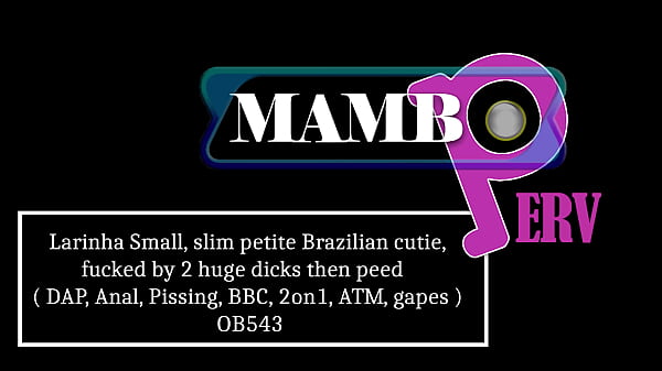Image Larinha Small, slim petite Brazilian cutie, fucked by 2 huge dicks then peed ( DAP, Anal, Pissing, BBC, 2on1, ATM, slim