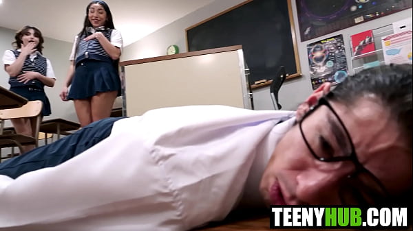Image Petite Hotties Evie and Madison Ride the School Nerd Madison Wilde, Evie Christian, David Lee
