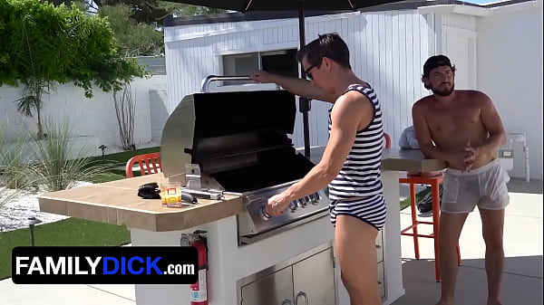 Image FamilyDick - Perv Stepdad Shares His Innocent Stepson With Horny Boss By The Pool For Promotion