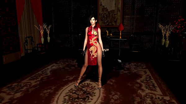 Image Demure spy Ada Wong in skimpy red dress ready to exchange her body for info