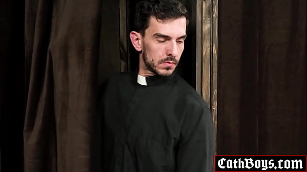 Image Boy Kyle Harper having anal sex for his 1st time in life, in confessional booth, with priest Guy Spencer! Harper confesses to Spencer that he kissed a boy!