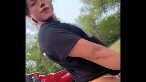 Image Fannyfemmboi playing outdoors, walking and showing ass on public area