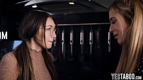 Image Nerdy lesbian teen manipulates and fucks her MILF stepsisters GF