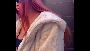 Image Italian Big Tits Milf Artemisia Love Flashing her juicy tits outdoor smoking fetish sesh