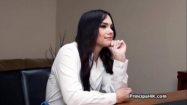 Image Fucking soccer mom in black stockings on the big office desk